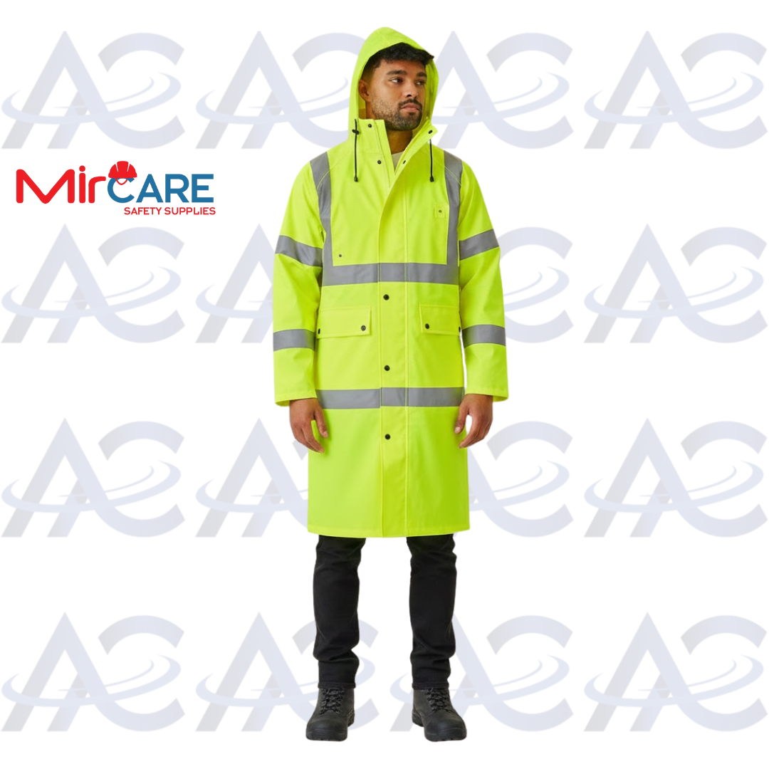 Reflective Rain Coat - Yellow