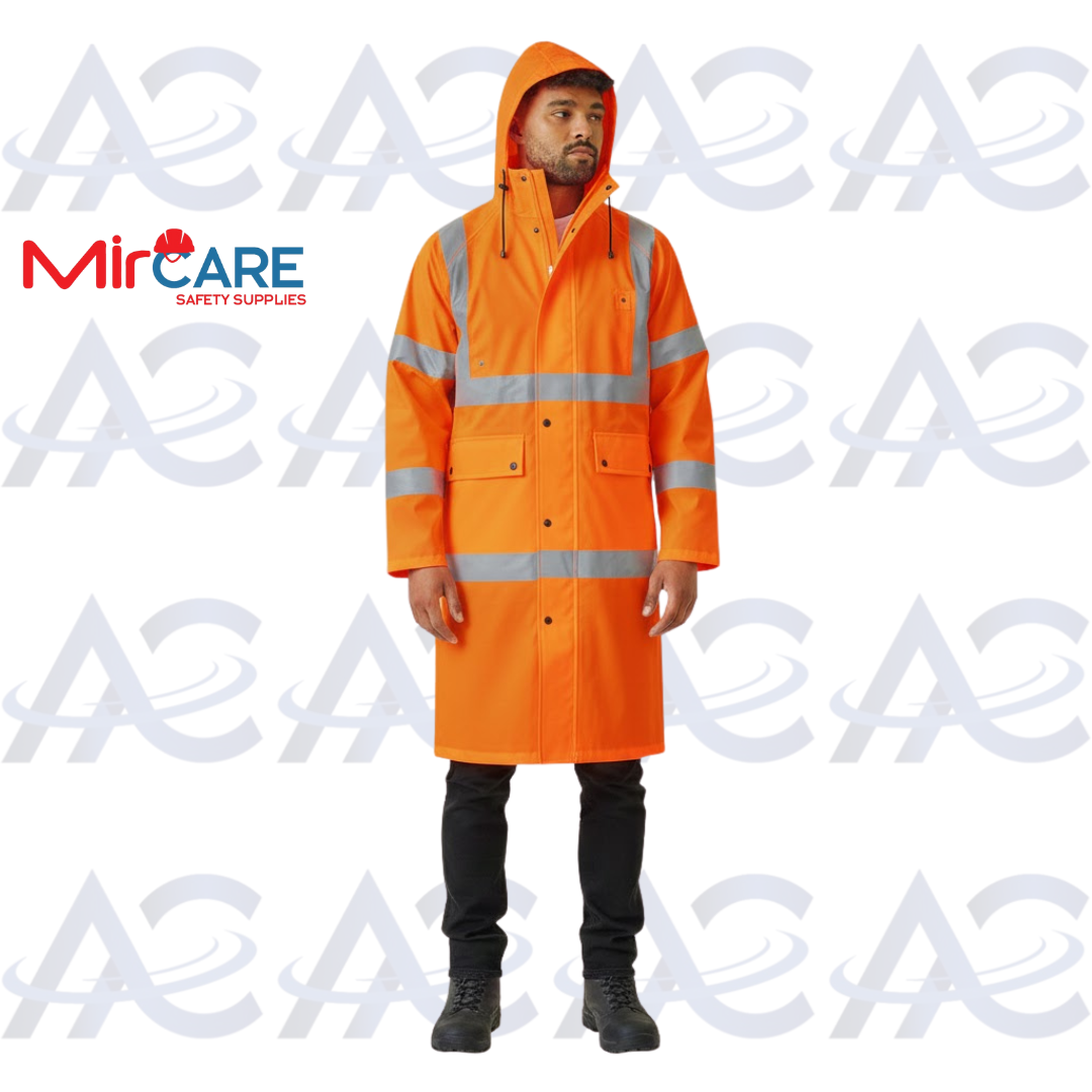 Reflective Rain Coat - Orange