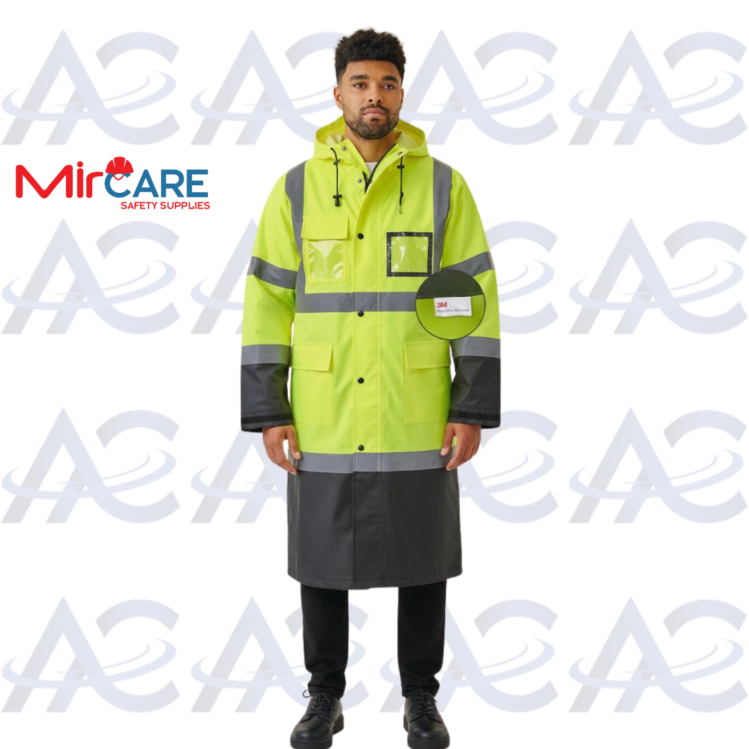 Reflective Rain Coat - Yellow x Black