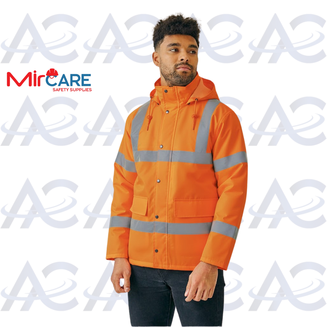 Reflective Rain Jacket - Orange