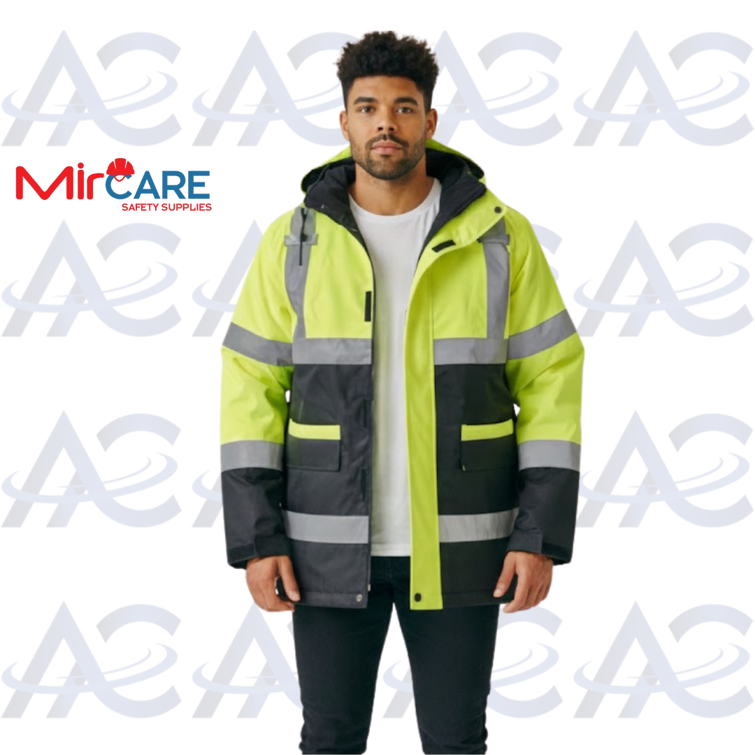 Reflective Rain Jacket - Yellow x Black