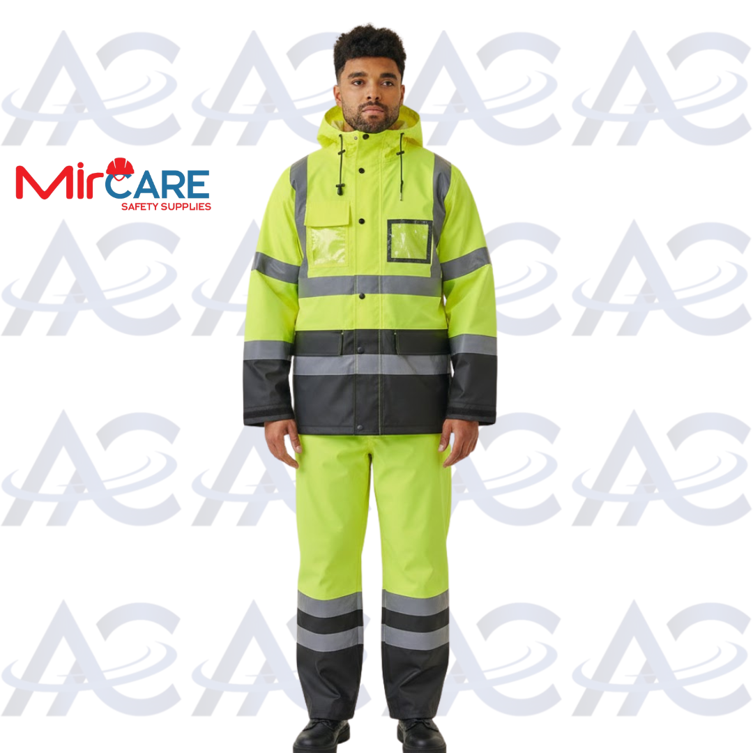 Reflective Rain Outfit - Yellow x Black