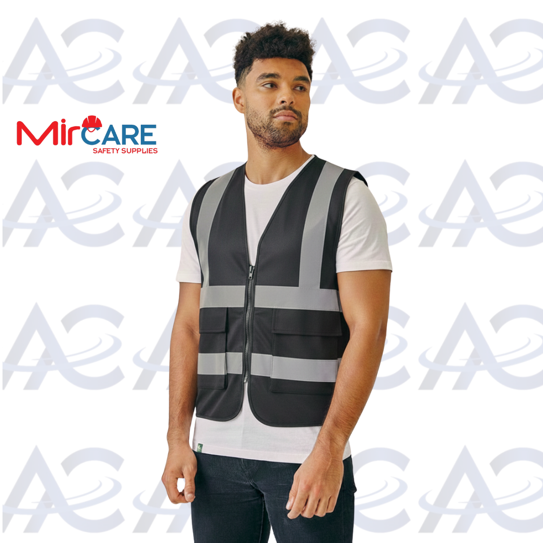 2 Pocket Safety Vest - Black