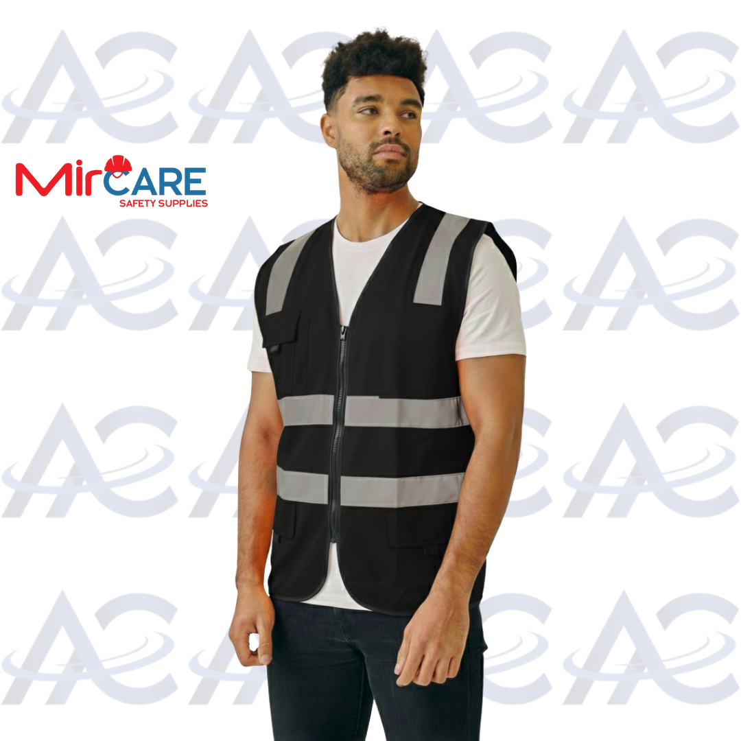 4 Pocket Safety Vest - Black