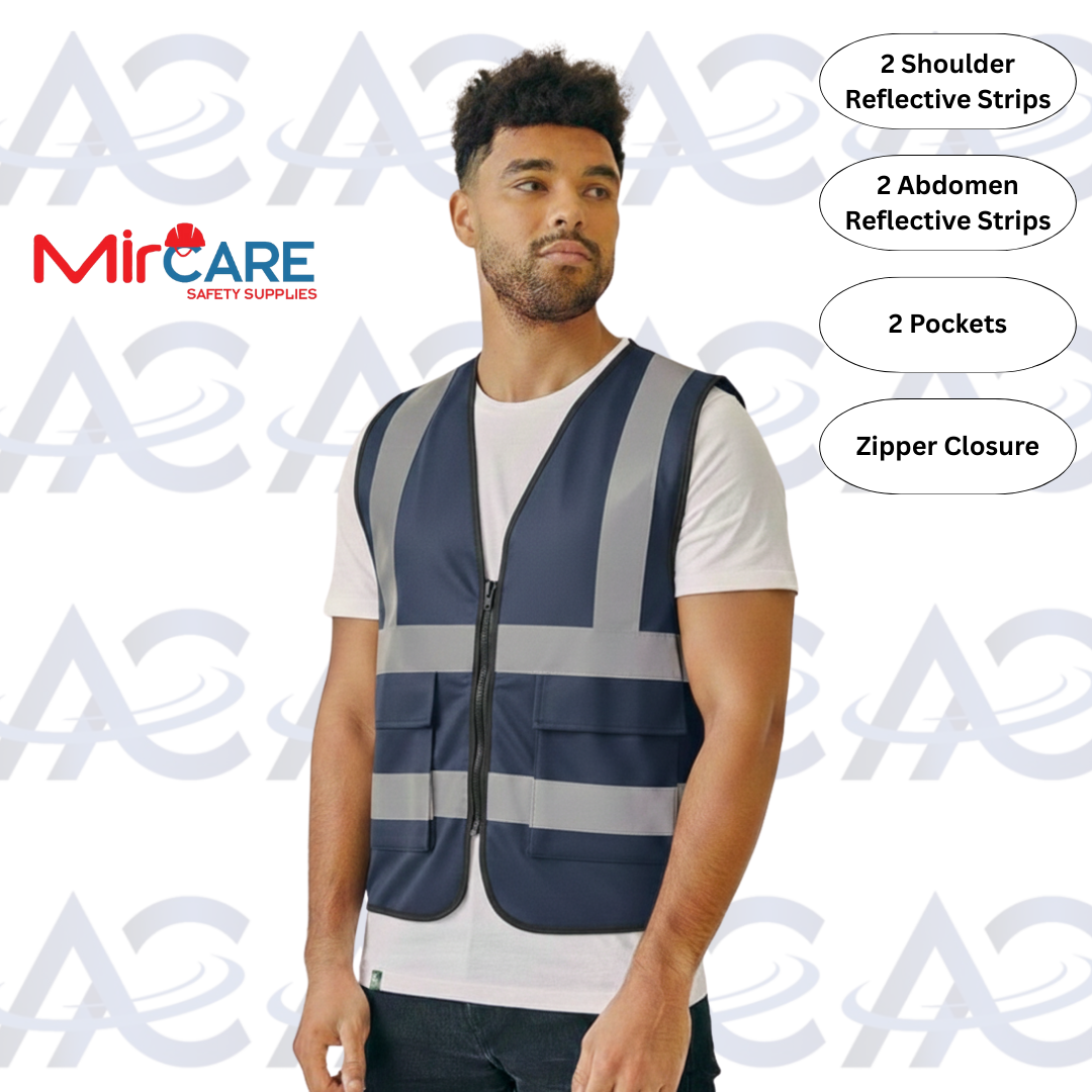 2 Pocket Safety Vest - Blue