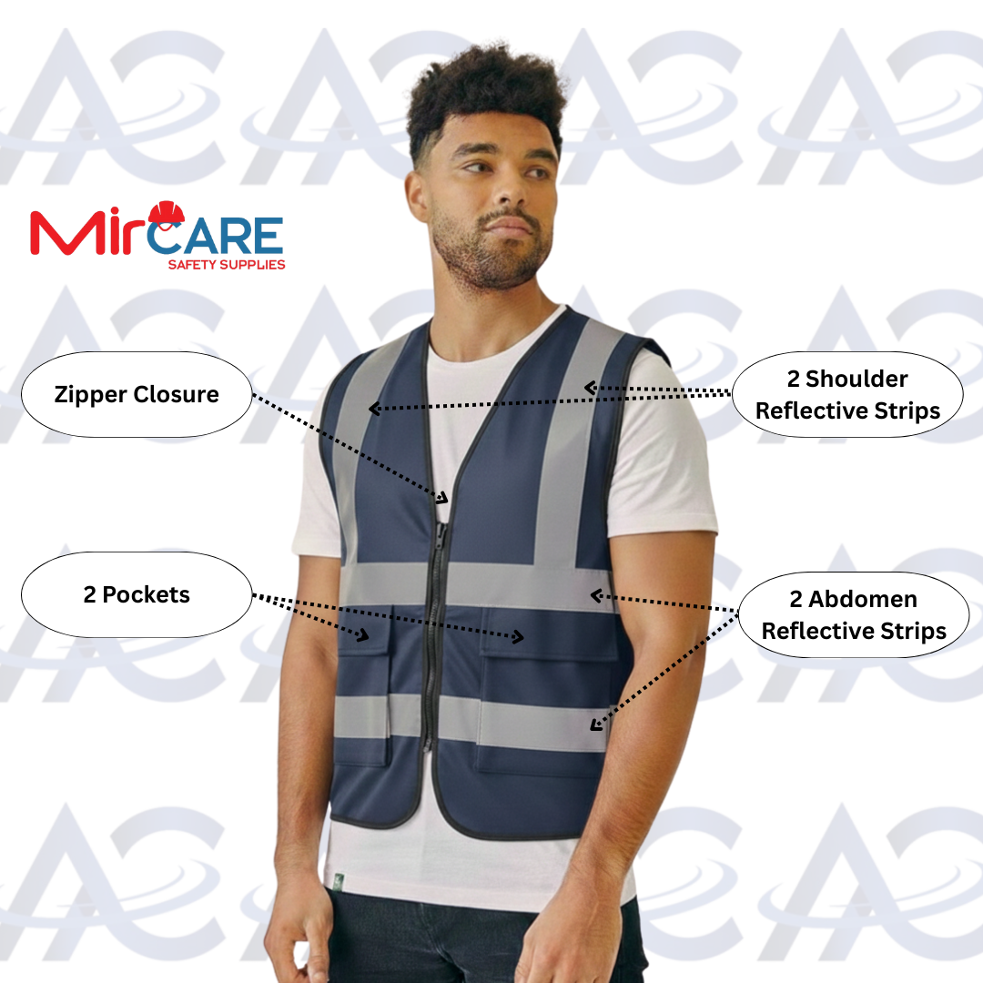 2 Pocket Safety Vest - Blue