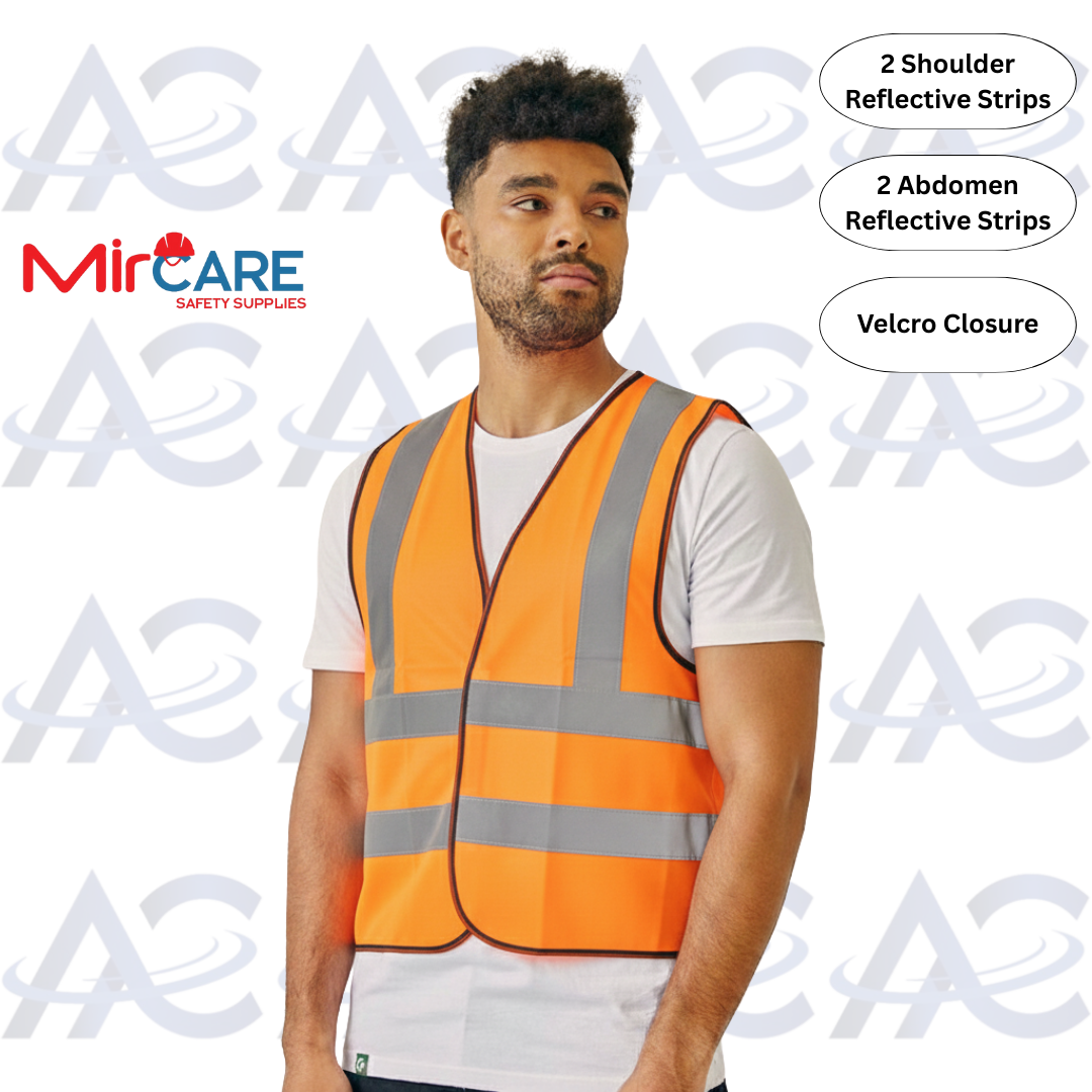 No Pocket VELCRO Safety Vest - Orange