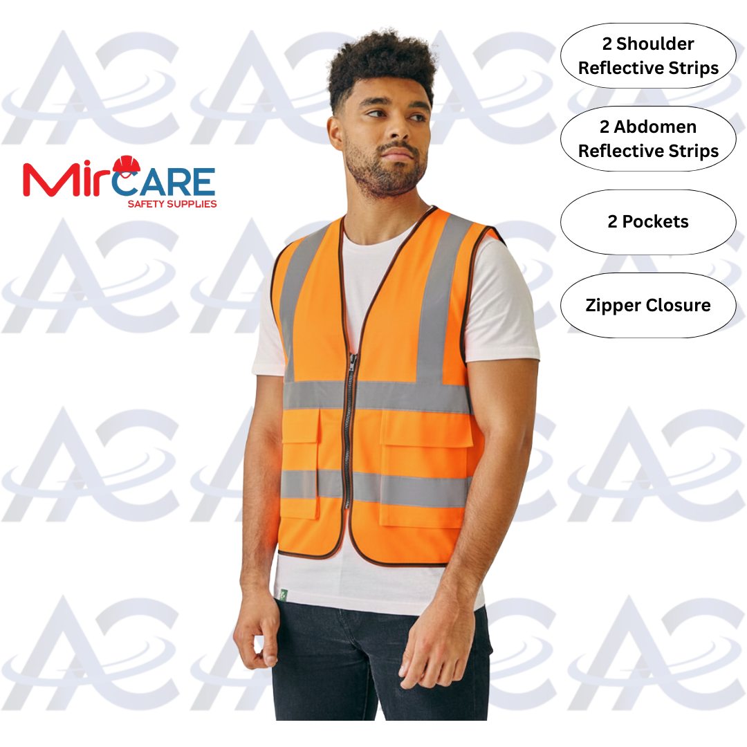 2 Pocket Safety Vest - Orange