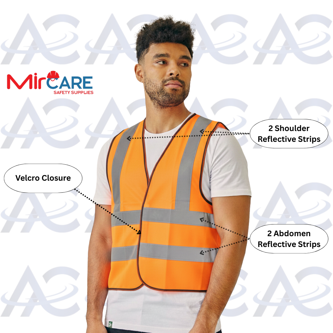 No Pocket VELCRO Safety Vest - Orange