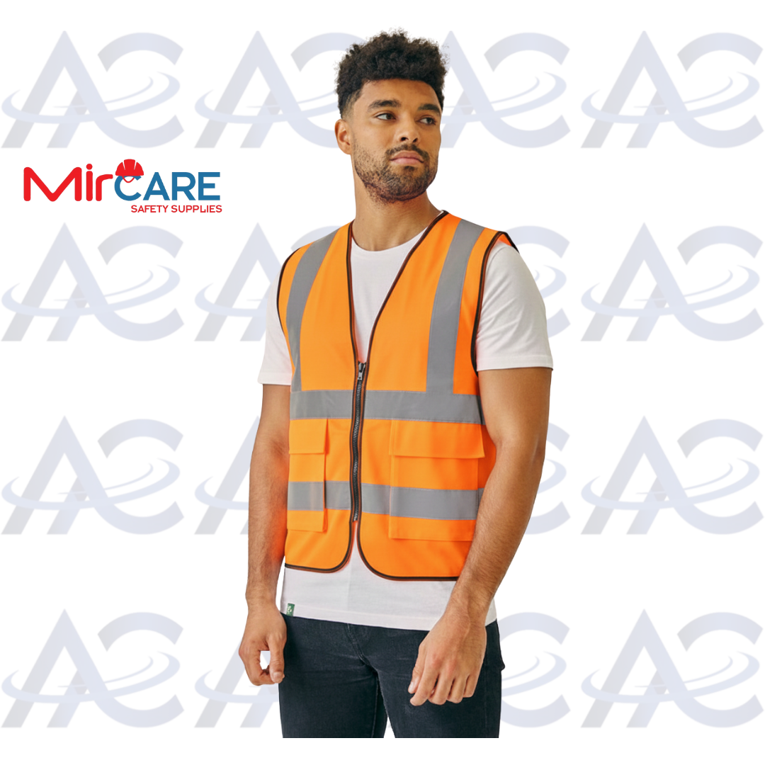 2 Pocket Safety Vest - Orange