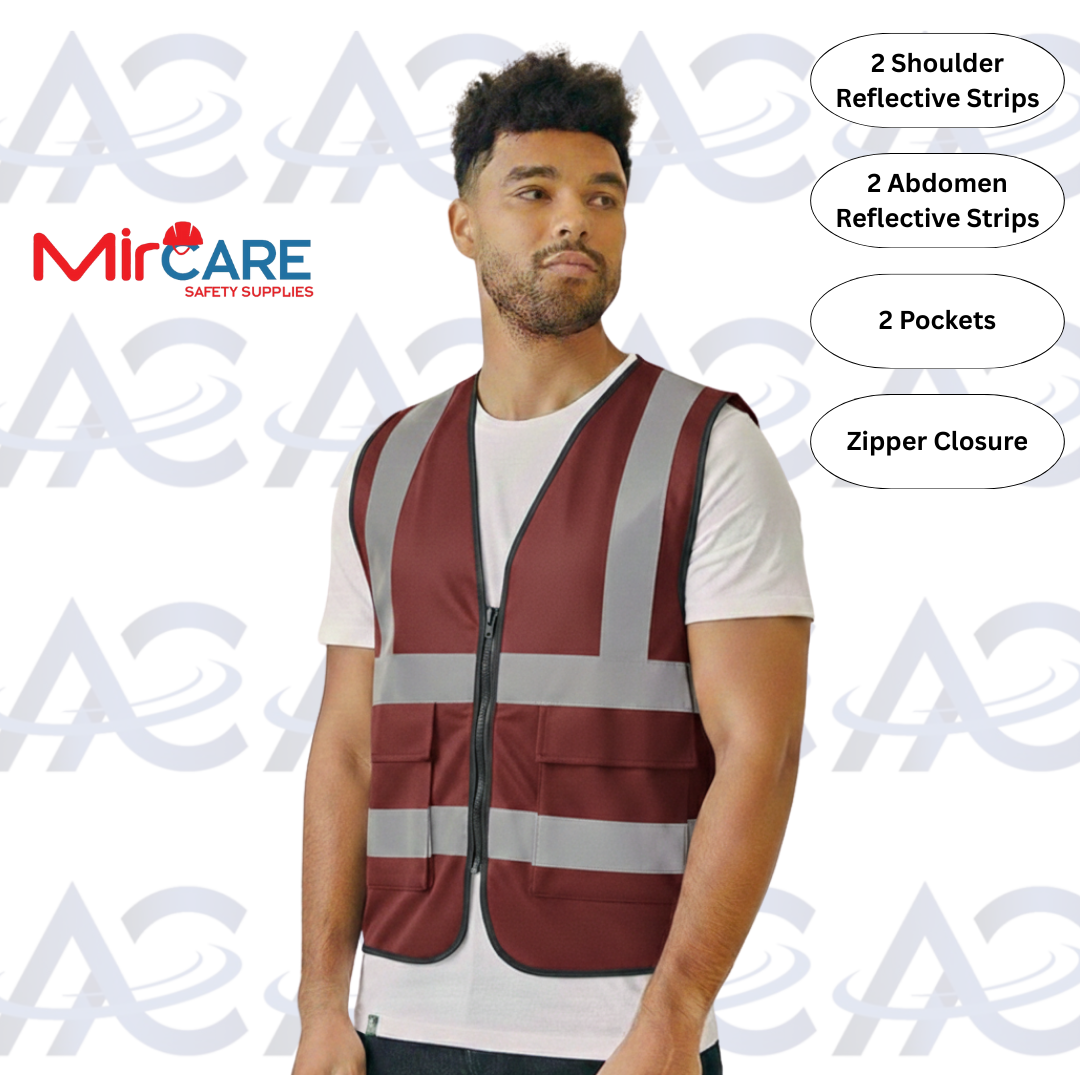 2 Pocket Safety Vest - Red
