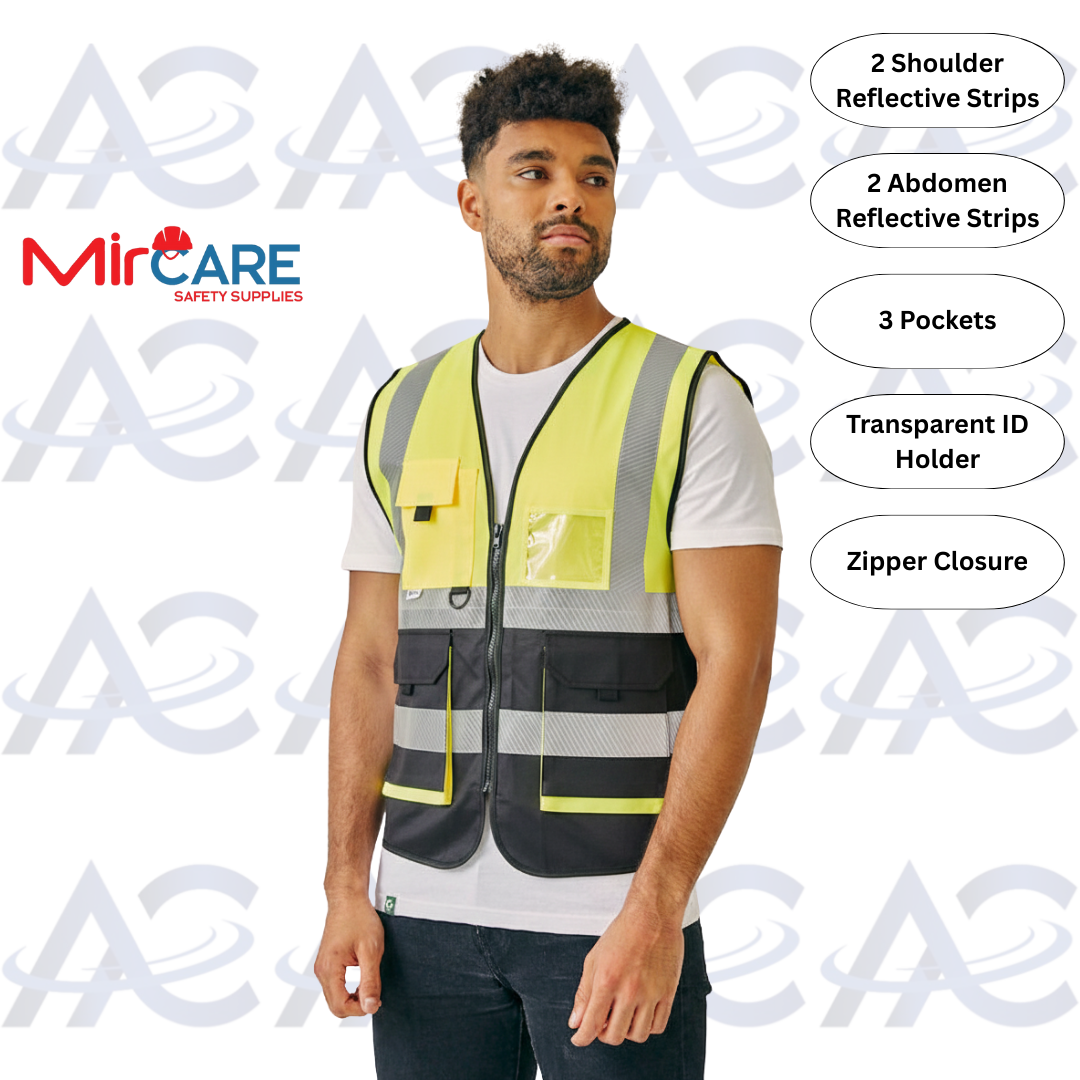 Two-Color Safety Vest - Yellow Black